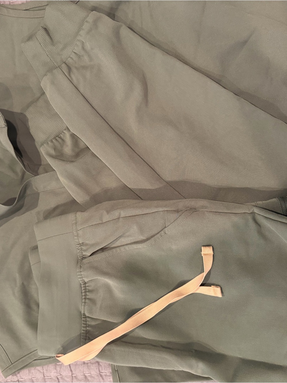 Dark Green Drawstring Jogger Set